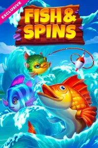 fish and spins game logo